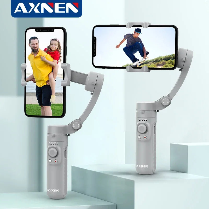 AXNEN HQ3 3 eixo dobrável smatphone gravação de video vlog estabilizador para iphone xiaomi samsumg