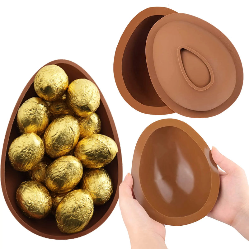 Molde de silicone meio esfera, moldes para ovos de chocolate de páscoa